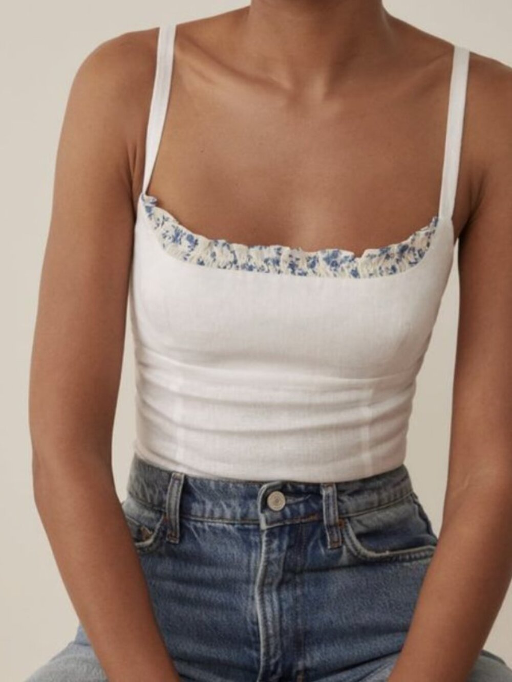 Reformation Cari Linen top